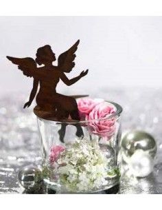 Engelfiguren kaufen und Engel Bastel-Ideen Kantenhocker Engelchen auf Mond sitzend für Glas Vasen 17 cm hoch 
Höhe 17 cm
Durch