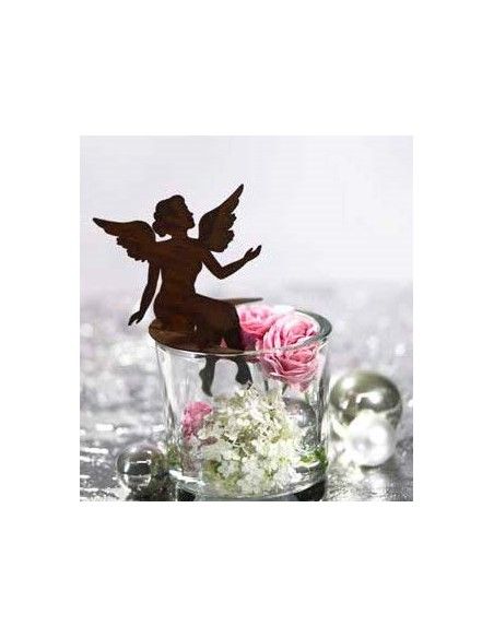 Engelfiguren kaufen und Engel Bastel-Ideen Kantenhocker Engelchen auf Mond sitzend für Glas Vasen 17 cm hoch 
Höhe 17 cm
Durch
