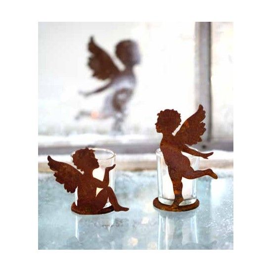 Engelfiguren kaufen und Engel Bastel-Ideen Engels Putte stehend - vorne an Platte - Höhe 19 cm - klein - Weihnachtsdeko 
Edelro