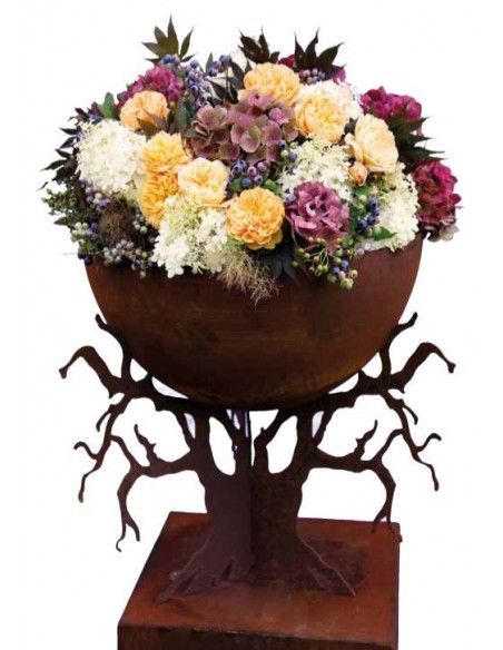 runde Pflanzschalen Halbkugelschale 30 cm Ø - Pflanzschale halbrund aus Metall Schöne Halbkugelschale aus Metall als Blumenschal