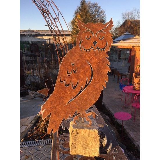 Deko Eulen große Eule Stockus auf Granitstein 35 cm hoch Höhe ca. 35 cm
Breite  cm

