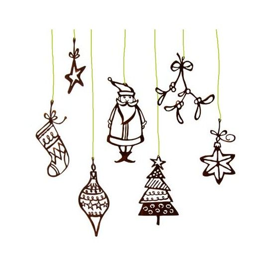 Weihnachtsbaumschmuck und Christbaumschmuck Lustige Edelrost-Weihnachtsanhänger 7er Set, Höhe 15-23 cm - Weihnachtsbaumschmuck 7