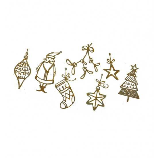 Weihnachtsbaumschmuck und Christbaumschmuck Lustige Edelrost-Weihnachtsanhänger 7er Set, Höhe 15-23 cm - Weihnachtsbaumschmuck 7