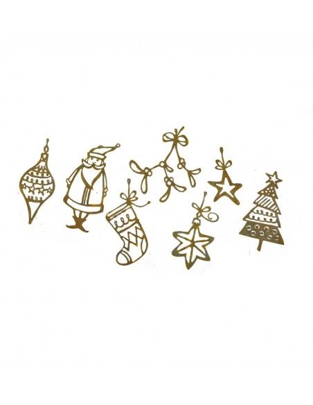 Weihnachtsbaumschmuck und Christbaumschmuck Lustige Edelrost-Weihnachtsanhänger 7er Set, Höhe 15-23 cm - Weihnachtsbaumschmuck 7