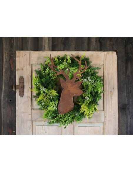 rostige Deko Hirsche und Rehe Edelrost Hirschkopf zum Einarbeiten Kränze und Gestecke - 29 cm hoch 
Hirschtrophäe zum Einarbeit rostige Deko Hirsche und Rehe Edelrost Hirschkopf zum Einarbeiten Kränze und Gestecke - 29 cm hoch 
Hirschtrophäe zum Einarbeit