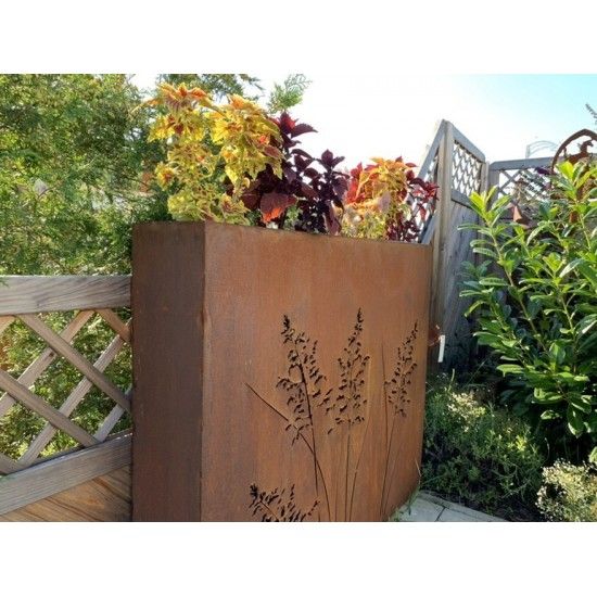 Sichtschutzwände und Paravents Gras Raumteiler 120 cm breit mit Ausschnitten auf beiden Seiten H 100 cm T 20 cm 
toller Raumtei