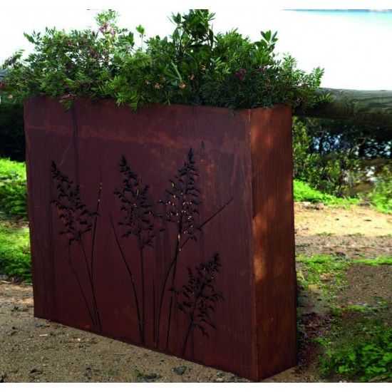 Sichtschutzwände und Paravents Gras Raumteiler 120 cm breit mit Ausschnitten auf beiden Seiten H 100 cm T 20 cm 
toller Raumtei