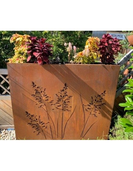 Sichtschutzwände und Paravents Gras Raumteiler 120 cm breit mit Ausschnitten auf beiden Seiten H 100 cm T 20 cm 
toller Raumtei