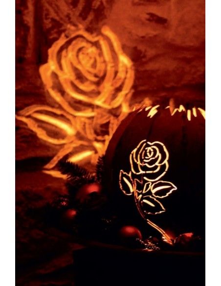Lampen in Edelrost Kugelleuchte Rose 30 cm in Edelrost zum Beleuchten geeignet Traumhaft schöne Schattenprojektionen bei elektri