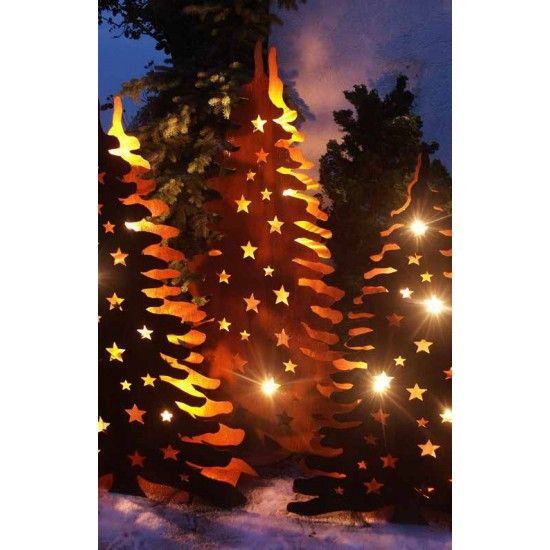 Doppelter Christbaum mit Zwischenböden für Teelichter Höhe 160cm
