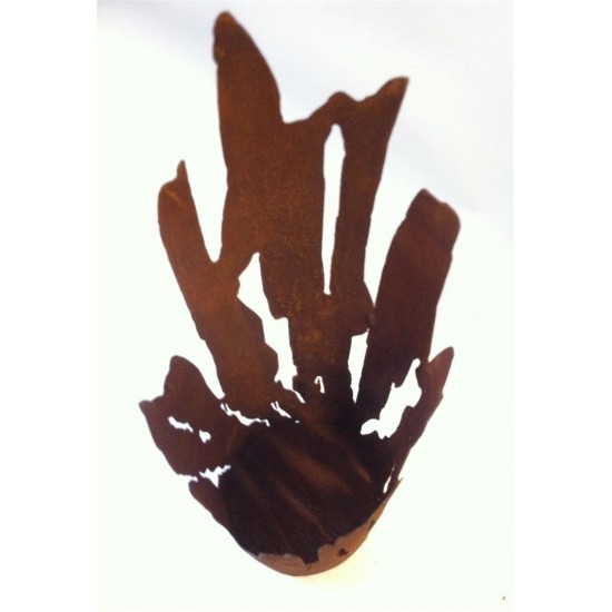 Windlicht Treibholz -groß 60 cm - Edelrost Windlicht 