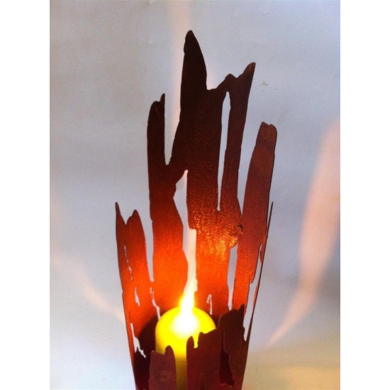 Windlicht Treibholz -groß 60 cm - Edelrost Windlicht 