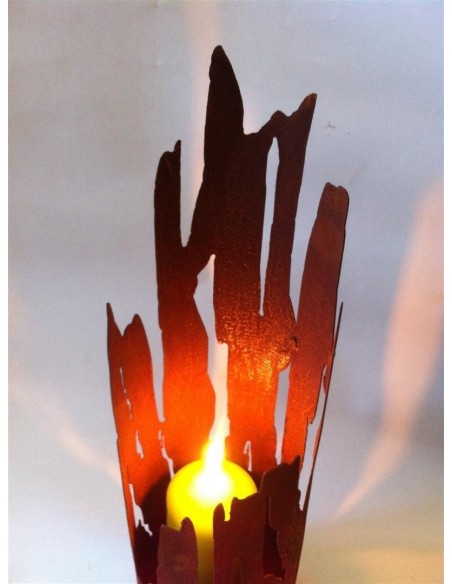 Windlicht Treibholz -groß 60 cm - Edelrost Windlicht 