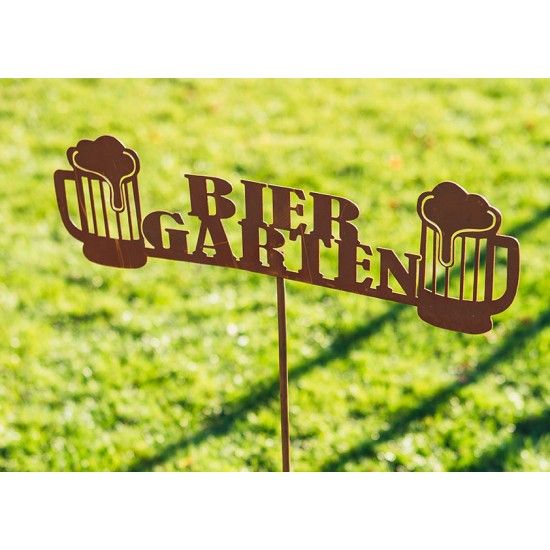 Metall Gartenstecker - Biergarten - Breite 50 cm