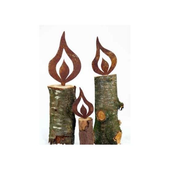 rostige Flammen Kerzenflamme mit Spieß 20 cm hoch - Rostflamme Gesamthöhe 20cm
Die Kerzenflamme aus Edelrost eignet sich gut um