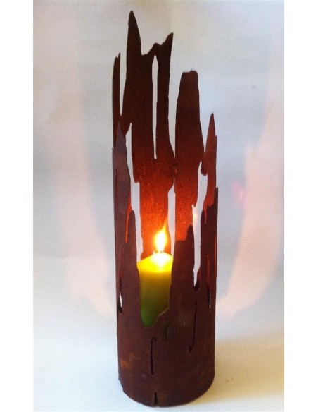 Windlicht Treibholz -groß 60 cm - Edelrost Windlicht 