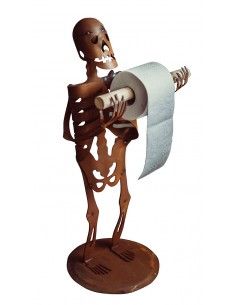 Metall Skelett als Klopapierhalter - Halloween - Höhe 65 cm