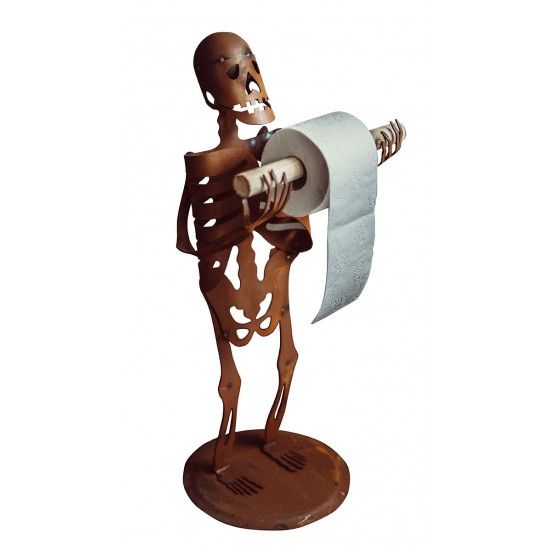 Metall Skelett als Klopapierhalter - Halloween - Höhe 65 cm