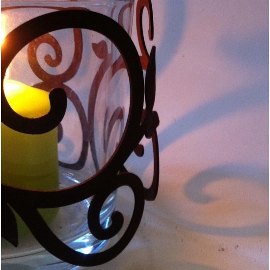 Weihnachtsdeko Aussen Edelrost Ornamentring für Vasen / Windlicht Ø 15 cm Höhe 13 cm Barock Deko Diese Ornamentringe machen sich