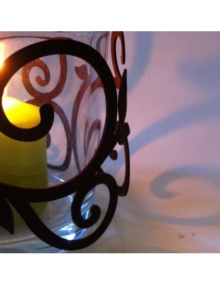 Weihnachtsdeko Aussen Edelrost Ornamentring für Vasen / Windlicht Ø 15 cm Höhe 13 cm Barock Deko Diese Ornamentringe machen sich