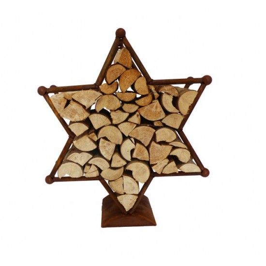 Weihnachtsdeko Kaminholzregal Stern 80 cm hoch 
Höhe 85 cm
Breite 70 cm
Tiefe 30 cm
