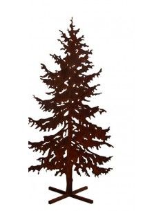 XXL Bäume ab 120 cm Metall Tannenbaum 200 cm hoch mit Rohr rückseitig 
Diese großen Tannenbäume aum Metall sind aus 3 mm Stahl