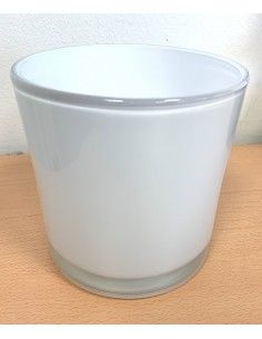 Sonstiges weiße Zylinder Glasvase - Kalle - Ø 14 cm Höhe 14 cm, Ø 14 cm
weißes Glas mit farblosem Boden