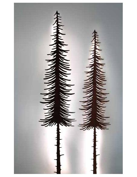 XXL Bäume ab 120 cm Edelrost Tanne lang - schmal - 200 cm hoch 
Höhe 200cm
ohne Befestigung

Die schmalen Deko Tannen sind a