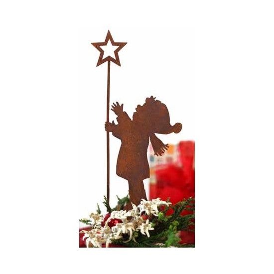 Weihnachtsdeko Aussen Dekofigur Junge Benjamin mit Sternenstab Höhe 30 cm - Weihnachtsdeko für innen Der Junge Benjamin ist eine