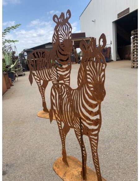 Afrika Edelrost Zebra XXL 150 cm hoch - Metall Gartenfigur Afrika 
Zebra in XXL Version für einen großen Garten der Blickfang!
