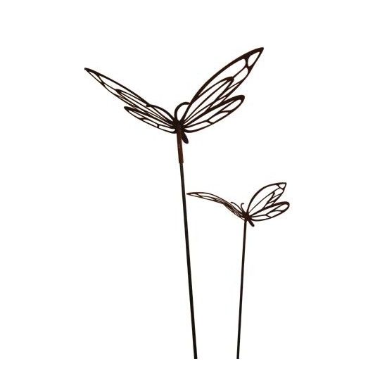 Beetstecker für Frühling und Sommer Gartenstecker großer Schmetterling - Butterfly - mit Ausschnitten - Breite 32 cm 
"butterfl