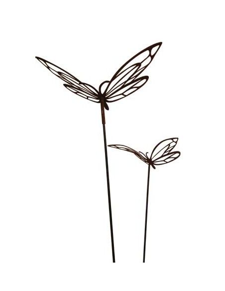 Beetstecker für Frühling und Sommer Gartenstecker großer Schmetterling - Butterfly - mit Ausschnitten - Breite 32 cm 
"butterfl