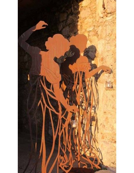 lebensgroße Figuren Rankhilfe - Signorina graziös - mit Steckverbindung - Höhe 140 cm Rankhilfe "Signorina graziös" - mit Steckv