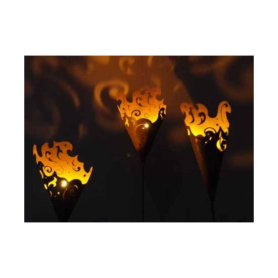 Barock Deko Barock  Pflanztüte - Cono - als Gartenstecker zum Bepflanzen 50 cm hoch + Eisenstange 120 Barock Pflanztüte als ausg