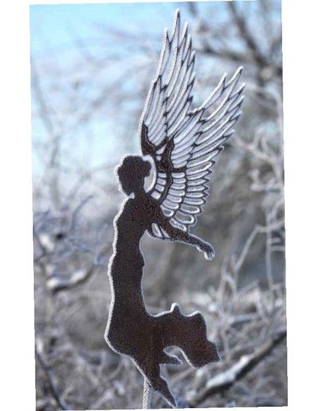 Engelfiguren kaufen und Engel Bastel-Ideen Engel fliegend - Aurelie - - Höhe 55 cm zum Aufängen Edelrost Engel fliegend "Aurelie