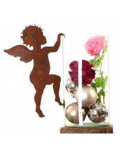 Putten Engel und Engelskinder (Putto) Rost Engel kletternd, zum Einhängen, Höhe 25 cm Kletterndes Engelchen zum Einhängen
Höhe  2