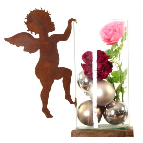 Putten Engel und Engelskinder (Putto) Rost Engel kletternd, zum Einhängen, Höhe 25 cm Kletterndes Engelchen zum Einhängen
Höhe 