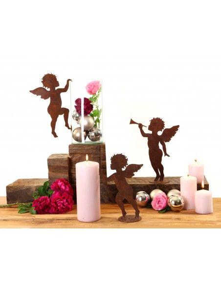 Putten Engel und Engelskinder (Putto) Rost Engel kletternd, zum Einhängen, Höhe 25 cm Kletterndes Engelchen zum Einhängen
Höhe 