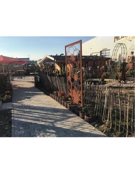 Sichtschutzwände und Paravents Anemonenparavent mit Umrandung Höhe 200 cm - Breite 100 cm 
Ausgefallener 2 m hoher Sichtschutz 