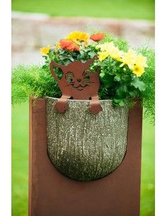 Beetstecker aus Metall - Kletternde Katze - Höhe 28 cm 2