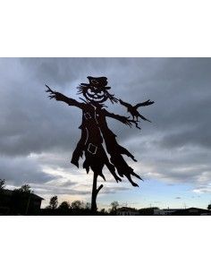 Herbstdeko Gartenstecker Vogelscheuche 60 cm + Stab 120 cm Gartenstecker für den Herbst mit Vogelscheuche aus Metall
Diese fi