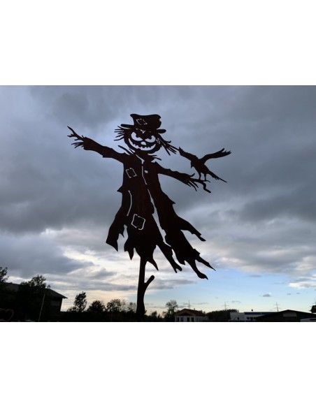 Herbstdeko Gartenstecker Vogelscheuche 60 cm + Stab 120 cm Gartenstecker für den Herbst mit Vogelscheuche aus Metall

Diese fi