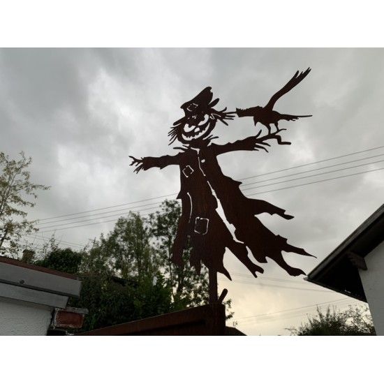 Herbstdeko Gartenstecker Vogelscheuche 60 cm + Stab 120 cm Gartenstecker für den Herbst mit Vogelscheuche aus Metall

Diese fi