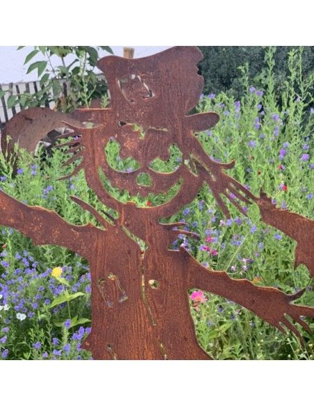 Herbstdeko Gartenstecker Vogelscheuche 60 cm + Stab 120 cm Gartenstecker für den Herbst mit Vogelscheuche aus Metall

Diese fi