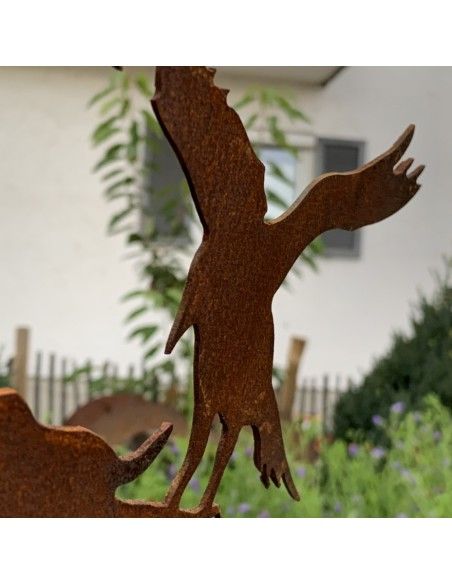 Herbstdeko Gartenstecker Vogelscheuche 60 cm + Stab 120 cm Gartenstecker für den Herbst mit Vogelscheuche aus Metall

Diese fi