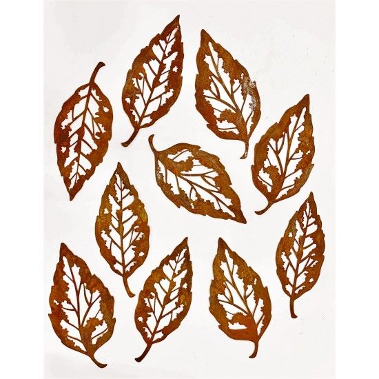 Deko Ketten  Blattskelett Set klein 10 Stück Höhe ca. 13cm - Herbstblatt zum Basteln 
10 Blätter zum Dekorieren und Aufhängen o