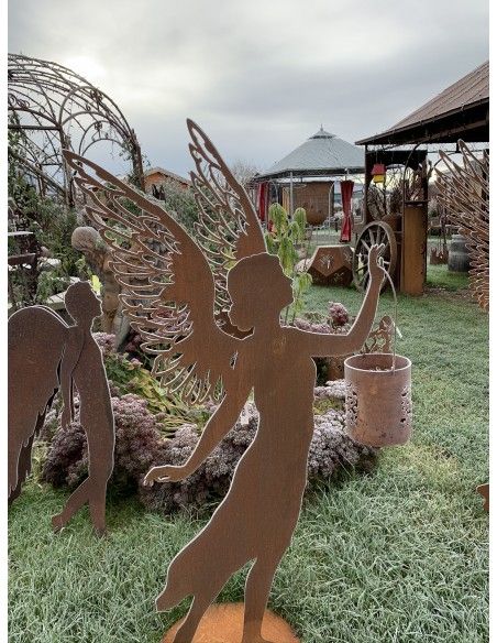 Engelfiguren kaufen und Engel Bastel-Ideen Engelfigur Valerie mit doppelten Flügel - Höhe 140 cm Höhe 140 cm
auf Platte
