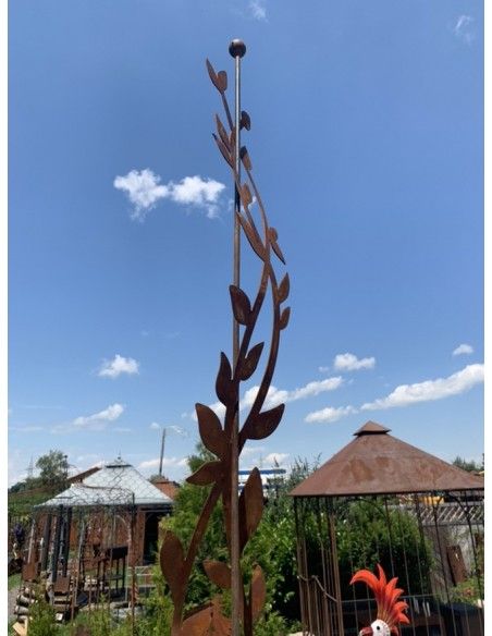 Gartenstecker Gartenstecker mit verschlungenen Ranken und Kugel - Höhe 180cm Produktdetails:
Höhe 180 cm
Breite cm
Gartenstab