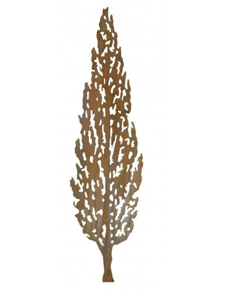 Bäume Edelrost Zypresse - Toscana - mit Ausschnitten, Höhe 180 cm, zum Stecken Höhe 180 cm
Breite 45 cm
hinten ist ein Rohr an