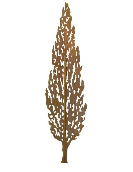 Bäume Edelrost Zypresse - Toscana - mit Ausschnitten, Höhe 180 cm, zum Stecken Höhe 180 cm
Breite 45 cm
hinten ist ein Rohr an